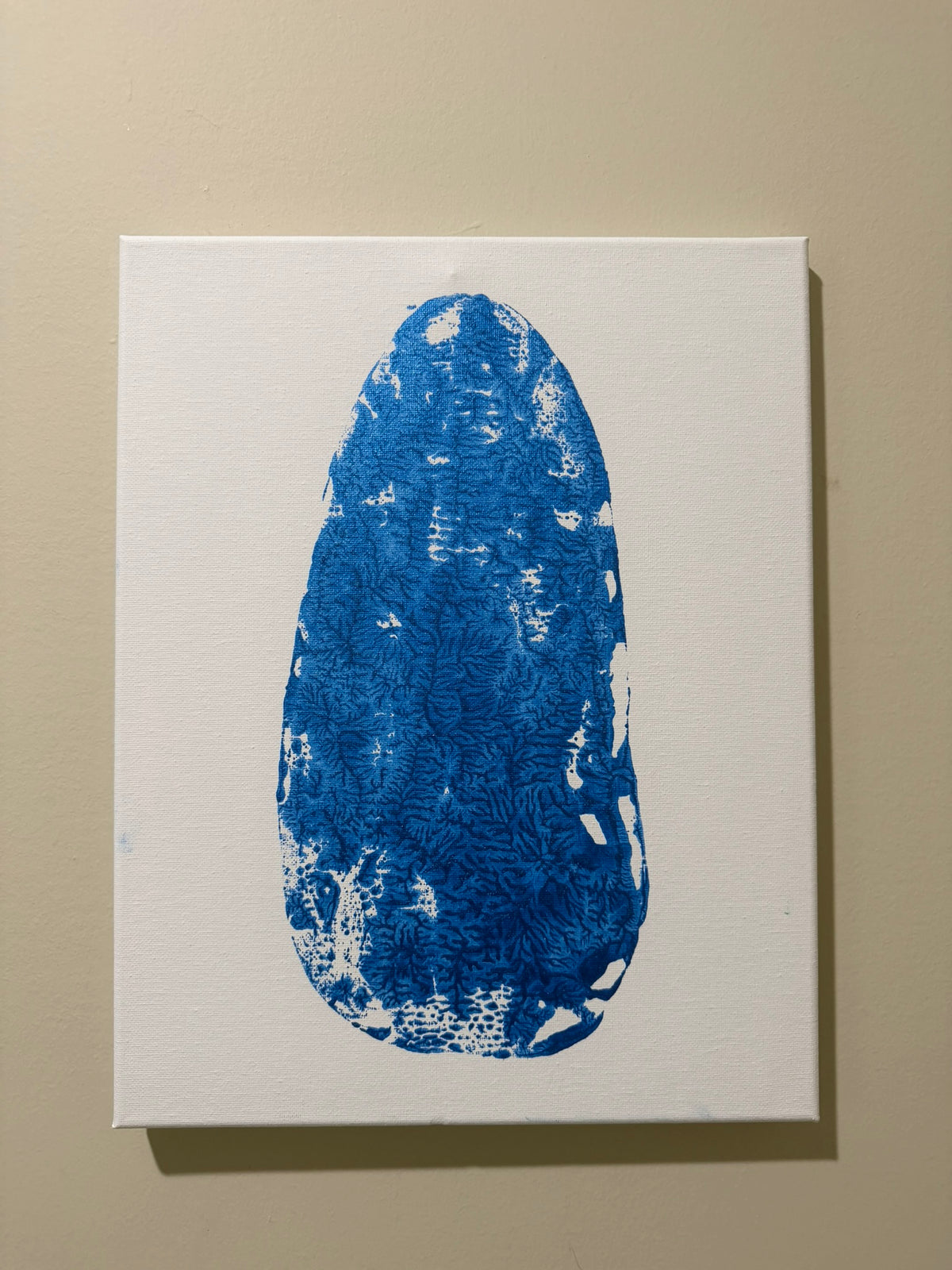 Big Boy Blossom Tail Print on 11x14 White Canvas