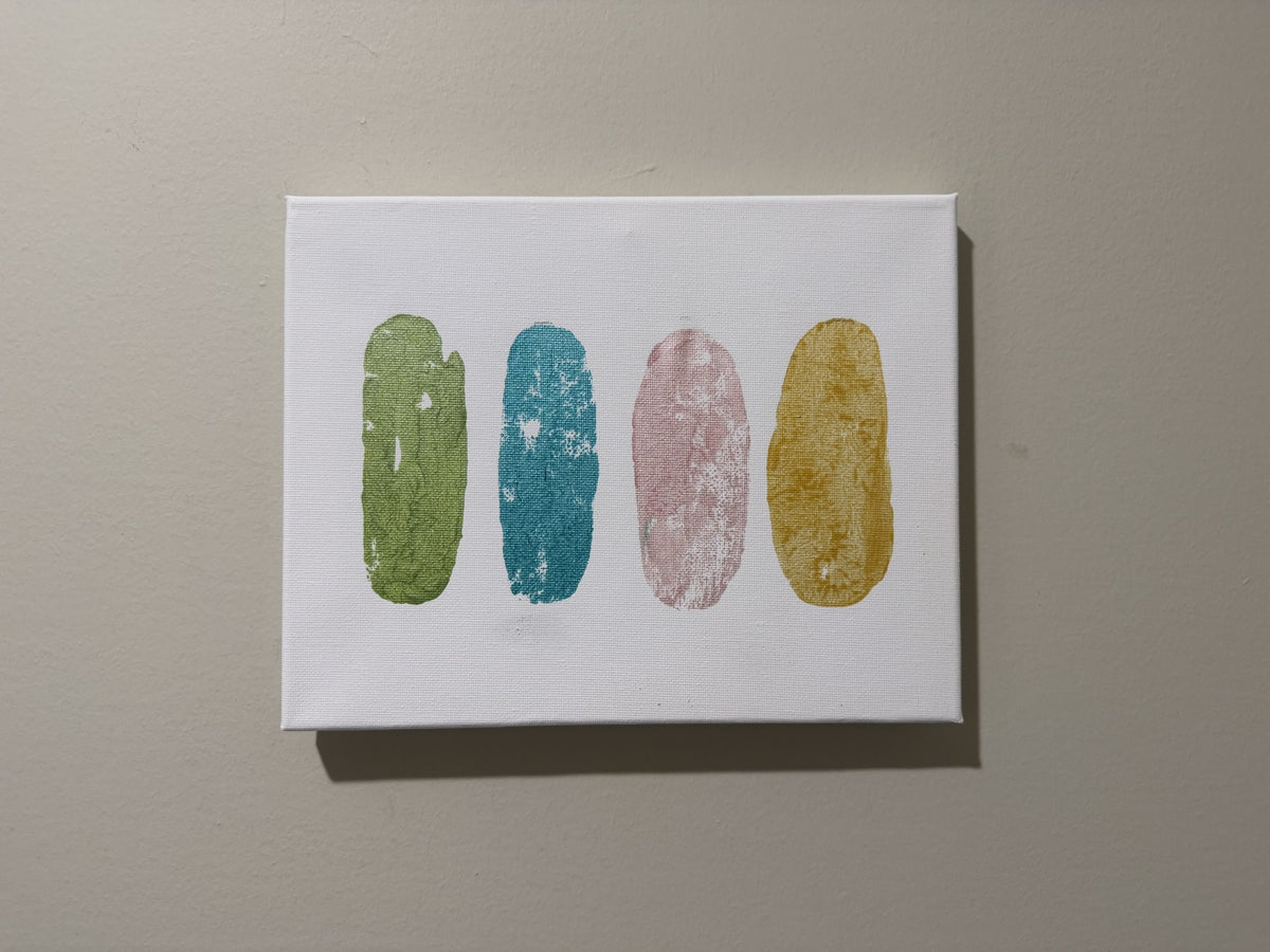 The Fab Four Beaver Kits Baby Tails on 8x10 white canvas