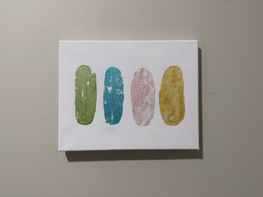 The Fab Four Beaver Kits Baby Tails on 8x10 white canvas